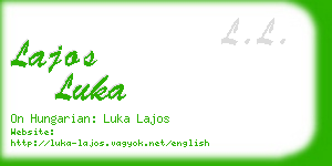 lajos luka business card